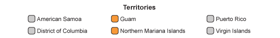 Territories Workforce-Level Data Systems: Yes for Part B 619, No for Part C Guam and Northern Mariana Islands