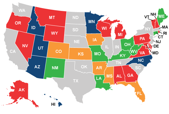 clickable USA map